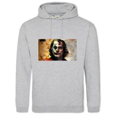 Hoodie with Print Joker Two Versions - 2XL grey