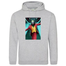 Hoodie with Print Joker Bright Print - 2XL grey