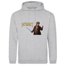 Hoodie with Print The Hobbit Hero Logo - 2XL grey