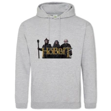 Hoodie with Print The Hobbit Heroes Logo - 2XL grey