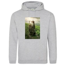 Hoodie with Print The Hobbit Gandalf - 2XL grey