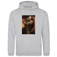 Hoodie with Print The Hobbit King Under The Mountain - 2XL grey