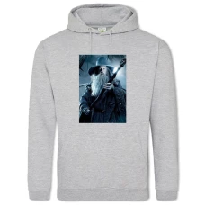 Hoodie with Print The Hobbit Hero Gandalf - 2XL grey