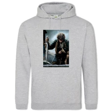 Hoodie with Print The Hobbit Bilbo Baggins - 2XL grey