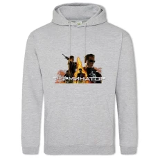 Hoodie with Print The Terminator Heroes Logo - 2XL grey