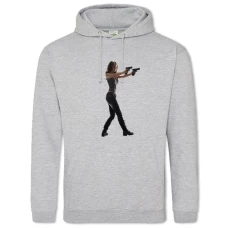 Hoodie with Print The Terminator Hero Connor Sarah - 2XL grey