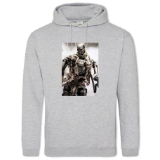 Hoodie with Print The Terminator Robot - 2XL grey