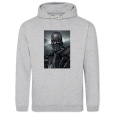 Hoodie with Print The Terminator Hero Robot - 2XL grey