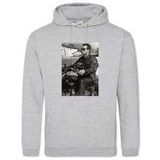 Hoodie with Print The Terminator Arnold Schwarzenegger Hero - 2XL grey