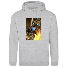 Hoodie with Print The Terminator Robot Hero Print - 2XL grey
