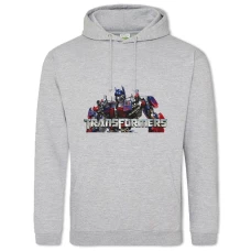 Hoodie with Print Transformers Optimus Prime Logo - 2XL grey