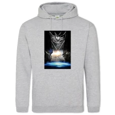 Hoodie with Print Transformers Print - 2XL grey