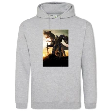 Hoodie with Print Transformers Print With Dinosaur - 2XL grey