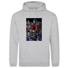 Hoodie with Print Transformers Optimus Prime Robot - 2XL grey