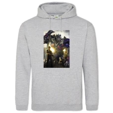 Hoodie with Print Transformers Robot Hero Print - 2XL grey