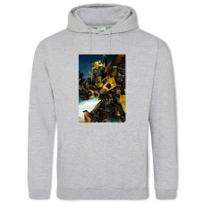 Hoodie with Print Transformers Bumblebee Robot Hero - 2XL grey