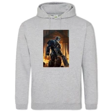 Hoodie with Print Transformers Robot On Fire - 2XL grey