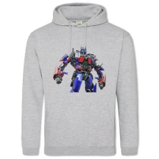 Hoodie with Print Transformers Print With Optimus Prime - 2XL grey