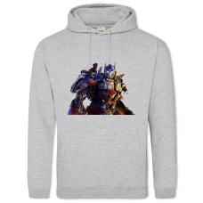 Hoodie with Print Transformers Print With Optimus Prime Hero - 2XL grey