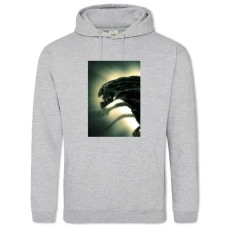 Hoodie with Print Alien Hero - 2XL grey