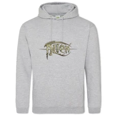 Hoodie with Print Alien Scelet Logo - 2XL grey