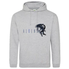 Hoodie with Print Alien Logo - 2XL grey