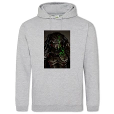 Hoodie with Print Alien The Predatop Hero Print - 2XL grey