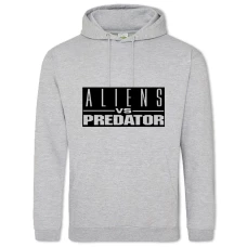 Hoodie with Print Alien Aliens Vs Predator Logo - 2XL grey