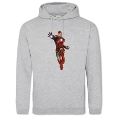 Hoodie with Print Marvel Iron Man - 2XL grey