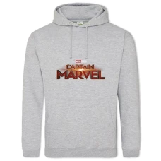 Hoodie with Print Marvel Captain Marvel Logo - 2XL grey