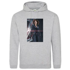 Hoodie with Print Marvel Black Widow - 2XL grey