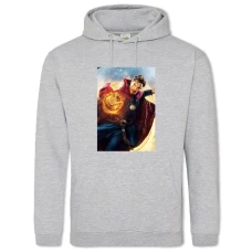 Hoodie with Print Marvel Hero Doctor Strange - 2XL grey