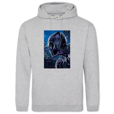 Hoodie with Print Marvel Black Panther - 2XL grey