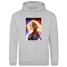 Hoodie with Print Marvel Captain Marvel - 2XL grey