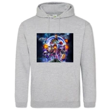 Hoodie with Print Marvel Characters Print - 2XL grey
