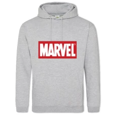 Hoodie with Print Marvel Main Logo - 2XL grey