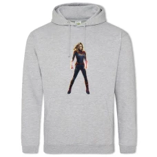 Hoodie with Print Marvel Hero Captain Marvel Print - 2XL grey