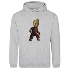 Hoodie with Print Marvel Groot - 2XL grey