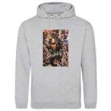 Hoodie with Print Glass Movie Print - 2XL grey