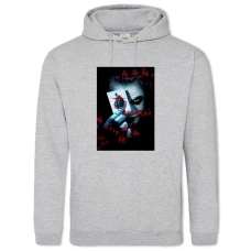 Hoodie with Print The Dark Knight Joker Ha Ha Print - 2XL grey