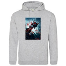 Hoodie with Print The Dark Knight Car Print - 2XL grey
