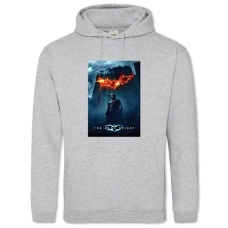 Hoodie with Print The Dark Knight Batman Theme - 2XL grey
