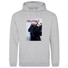 Hoodie with Print The Dark Knight Why So Serious - 2XL grey