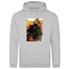 Hoodie with Print The Dark Knight Joker Hero Print - 2XL grey