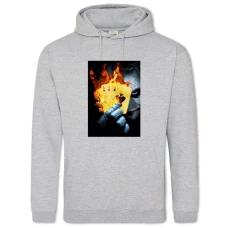 Hoodie with Print The Dark Knight Joker Cards - 2XL grey