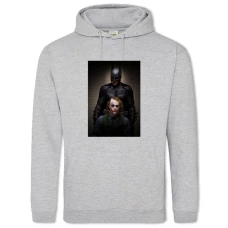 Hoodie with Print The Dark Knight Batman And Joker - 2XL grey