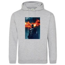 Hoodie with Print The Dark Knight Cute Batman Print - 2XL grey