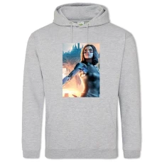 Hoodie with Print Alita Battle Angel Theme - 2XL grey