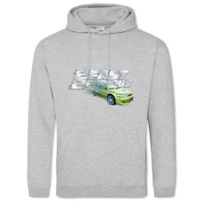 Hoodie with Print The Fast And The Furious Green Car - 2XL grey