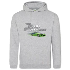 Hoodie with Print The Fast And The Furious Green Car Logo - 2XL grey